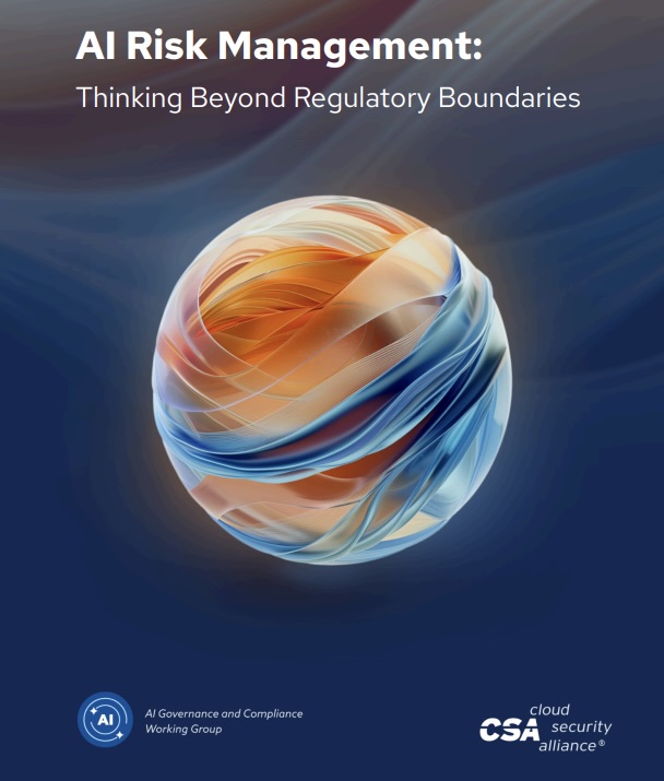 Cover page of CSA report "AI Risk Management"